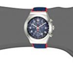 Swatch Irony Stainless Steel Quartz Rubber Strap, Blue, 20 Casual Watch