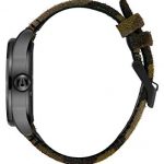 NIXON Sentry Leather A105 - Black/Camo/Volt - 100m Water Resistant