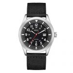 Black Military Analog Wrist Watch for Men, Mens Army Tactical Field Sport Watches