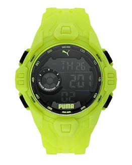 PUMA Men's Quartz Watch with Plastic Strap, Yellow, 20 (Model: P5041)