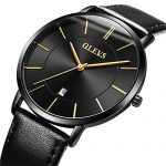 Experience Effortless Elegance with OLEVS Ultra-Thin Dial Leather Strap Watch – Perfect for Any Occasion! ⌚💖