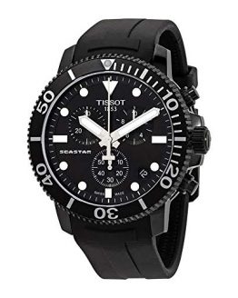 Tissot Men's Black Ion Seastar 1000 Chronograph Watch