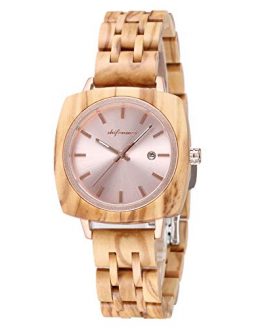 Wooden Watches for Women, shifenmei Couple Wooden Watches Japanese