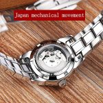 JSDUN Automatic Watches for Women Female Tungsten Steel Mechanical