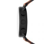 Falster 3 Stainless Steel and Leather Touchscreen Smartwatch