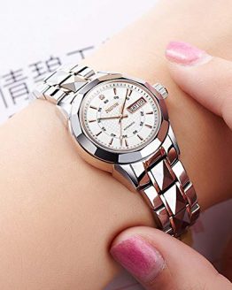 JSDUN Automatic Watches for Women Female Tungsten Steel Mechanical