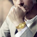 JewelryWe Mens Watches Ultra Thin Stainless Steel Mesh Band Japanese Quartz