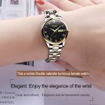 OLEVS Black Fashion Watches for Women Waterproof Inexpensive Analog Quartz