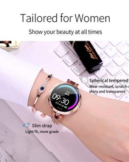 Watches for Women Fashion Elegent Female Wristwatch Smart Fitness Tracker Heart Rate Blood Pressure Luxury Sleep Monitor IP67 Diamond