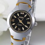 JewelryWe Men's Womens Wrist Watch Tungsten Carbide Calendar Quartz His