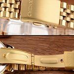Classic Golden Stainless Steel Unisex Luxury Quartz Wrist Watches