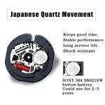 OLEVS Mens Ultra Thin Leather Watches Large Dial Navy Blue