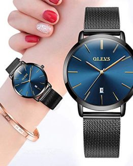 OLEVS Womens Watches Ultra Thin and Bracelet Gift Set Rose Gold