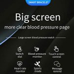 Smart Watch Heart Rate Blood Pressure Pedometer Step Counter Bluetooth