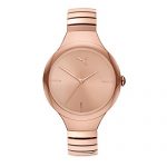 PUMA Women's Quartz Watch with Stainless Steel Strap, Rose Gold