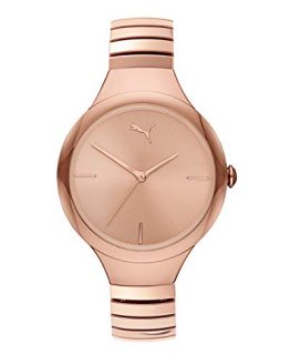 PUMA Women's Quartz Watch with Stainless Steel Strap, Rose Gold