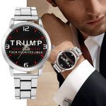 RORISV Trump 2020 Dial Men Wristwatch Stainless Steel Strap Watch