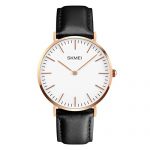 Mens Watch Ultra Thin Wrist Watches for Men Fashion Waterproof Dress Black