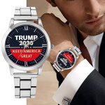 Show Your Patriotism with the Trump 2020 Quartz Watch – Stylish & Durable Alloy Design
