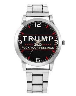 RORISV Trump 2020 Dial Men Wristwatch Stainless Steel Strap Watch