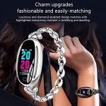 Smart Watches for Women Luxury Diamond Bracelet Heart Rate Pedometer