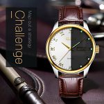 OLEVS Womens Wrist Watches Ladies Female Leather Band Brown Fashion Gold