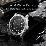 Black Military Analog Wrist Watch for Men, Mens Army Tactical Field Sport Watches