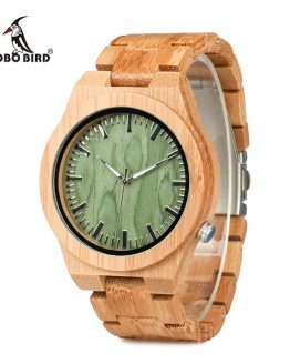 Bamboo Males's Wristwatch Classic Folding Clasp