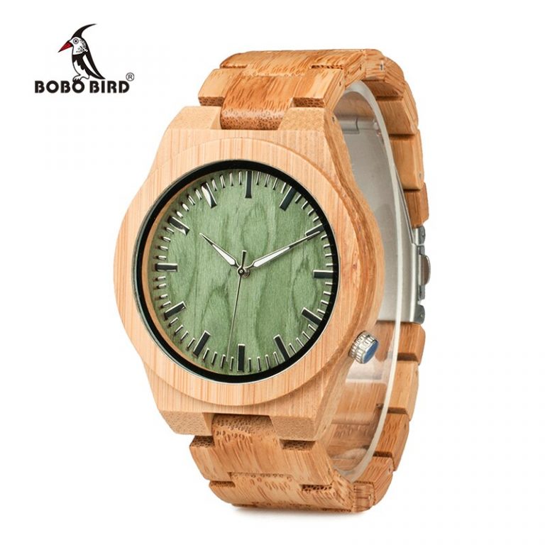Bamboo Males's Wristwatch Classic Folding Clasp