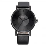 Casual Sport Clock Classical Black Quartz SKONE