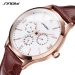 SINOBI Slim Point Quartz Wrist Watch Top Brand Sports