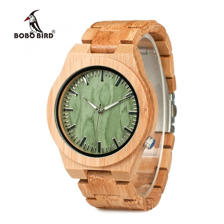 Bamboo Males's Wristwatch Classic Folding Clasp