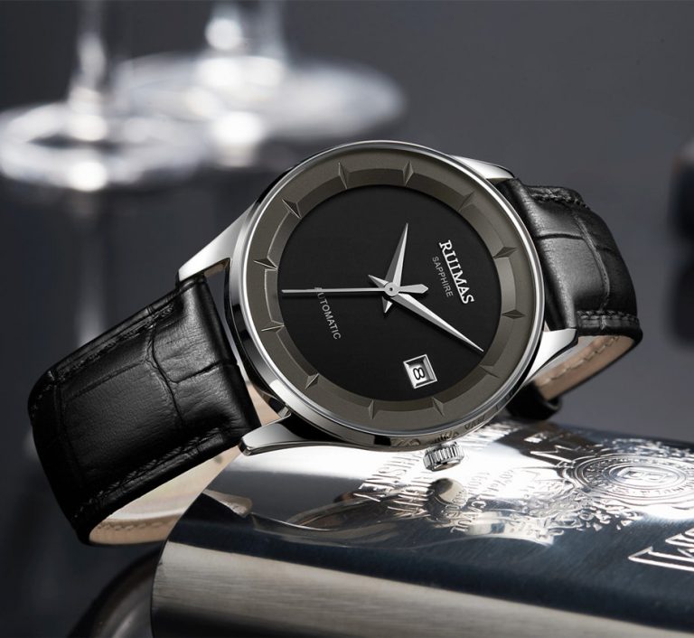 Men Automatic Simple Classic Watch Leather Sapphire Glass