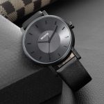 Casual Sport Clock Classical Black Quartz SKONE