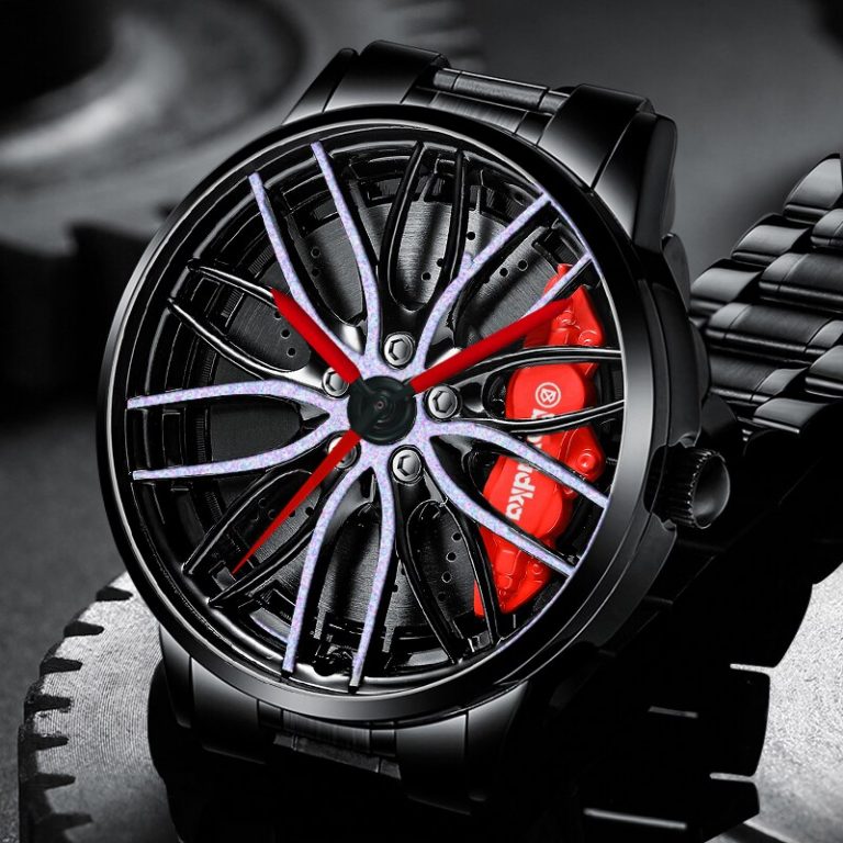 Wheel Rim Hub Watch Men Wristwatch Clock Sport