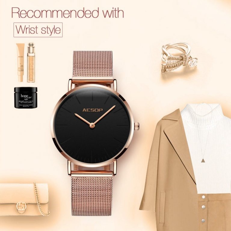 AESOP 7mm Ultra thin Women Ladies Quartz