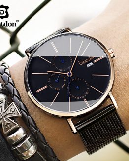 Luxury Males's Wrist Watch Quartz Waterproof Slim Month