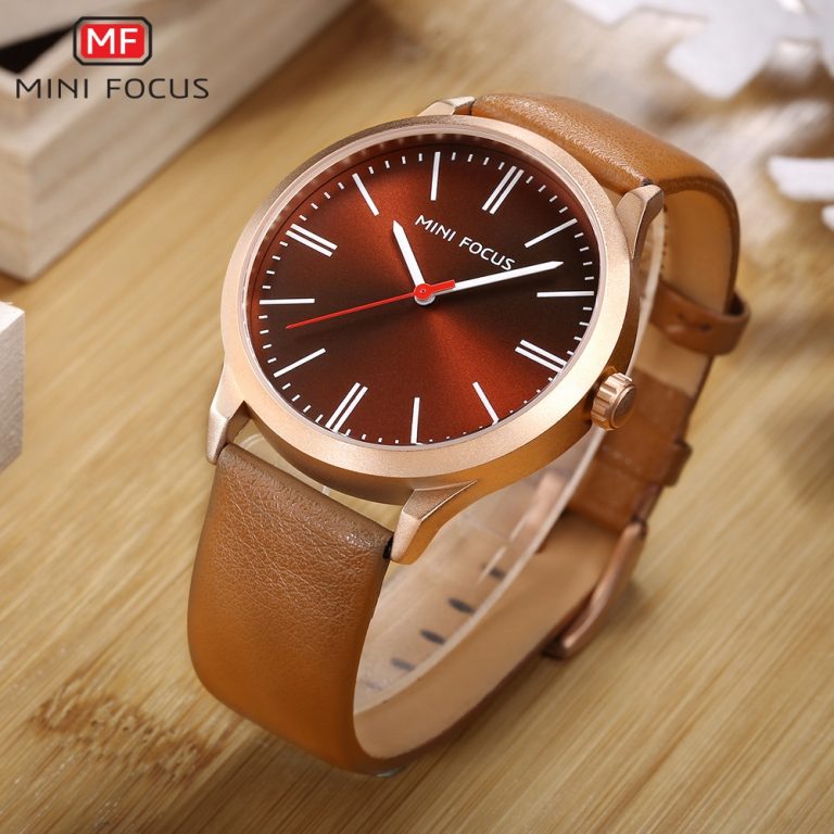 Blue Quartz Casual Genuine Leather Strap