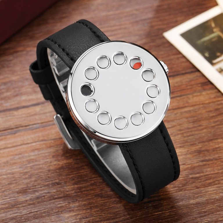 Wrist Watches Novelty Leather Quartz-watch Couple Black