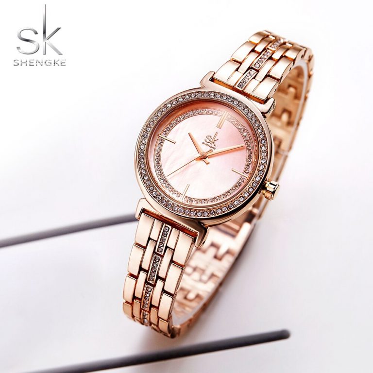 Shengke Rose Gold Watch Women Watches Top Brand