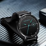 Hannah Martin Fashion Men's Watch - Mesh Belt, Waterproof, and Packed with Features - The Ultimate Timepiece for the Modern Man