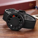 Wrist Watches Novelty Leather Quartz-watch Couple Black
