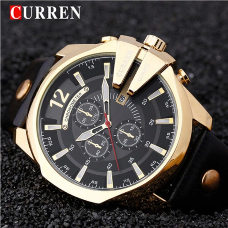 Relogio Masculino CURREN Golden Men Watches Top