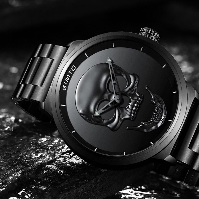 Skull Watch Black Full Steel Unique Mens Wrist Watch