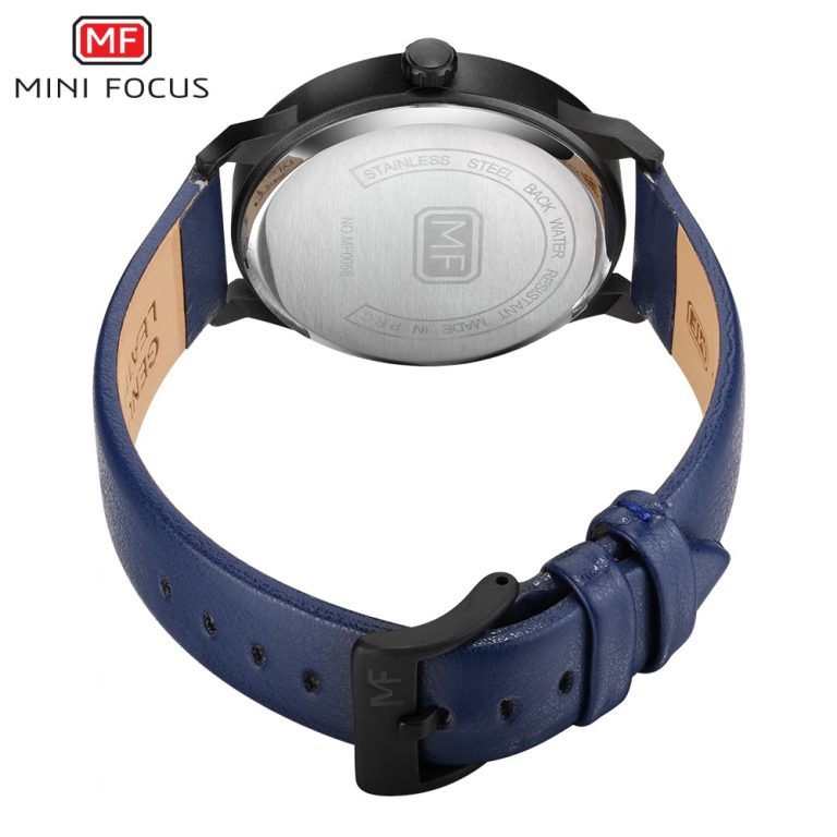 Blue Quartz Casual Genuine Leather Strap