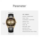 Vogue Black Leather Quartz Mens Wrist Watches Man