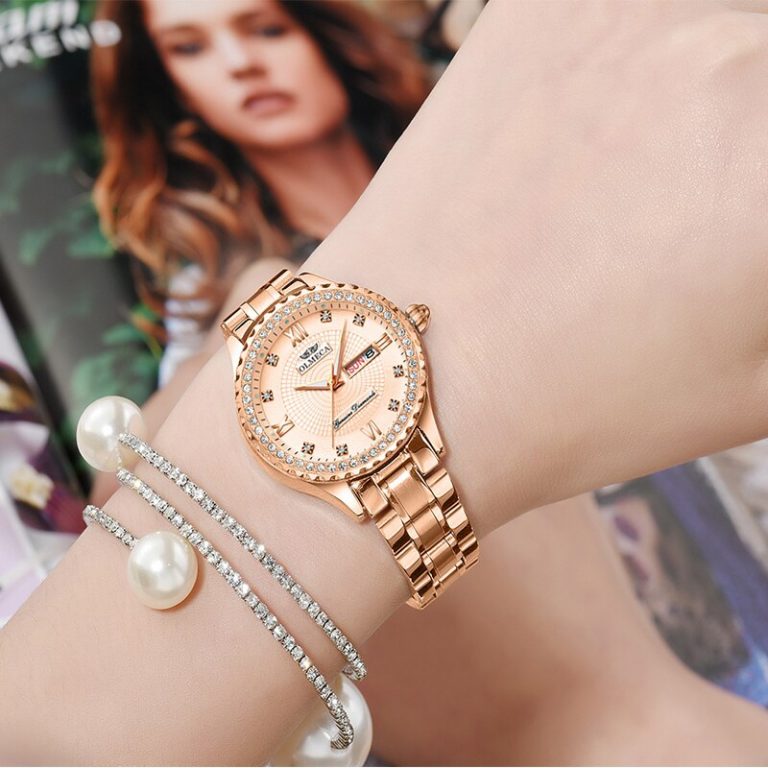 OLMECA Women Wrist Watch Fashion Auto Date Luxury