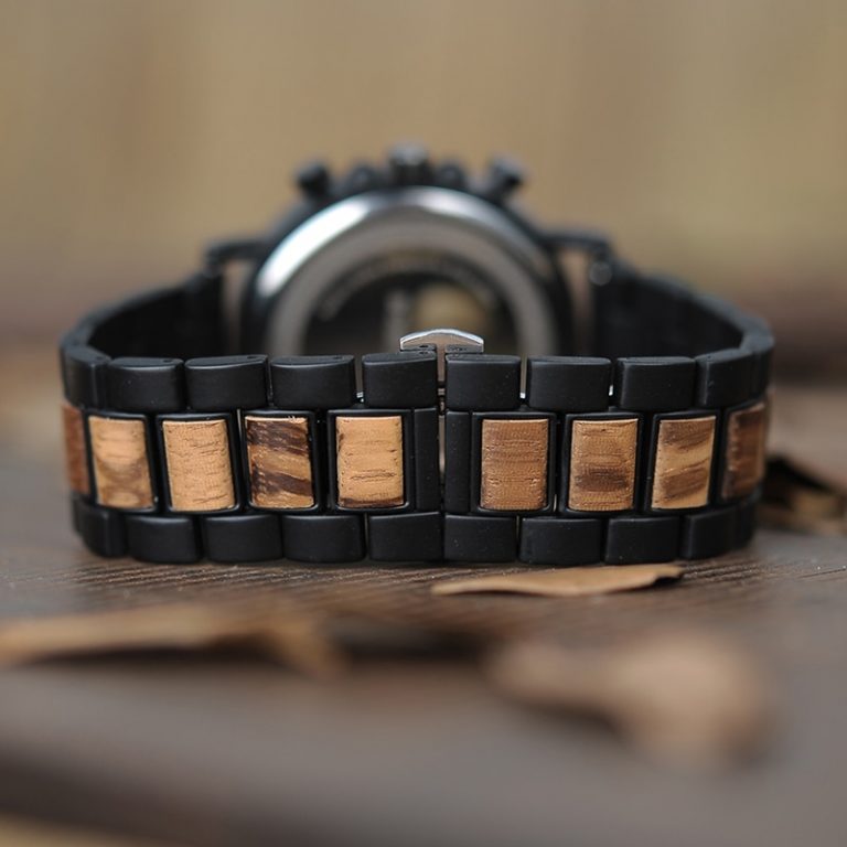 BOBO BIRD Stopwatch Bamboo Wooden Watch Gift in Wood Box