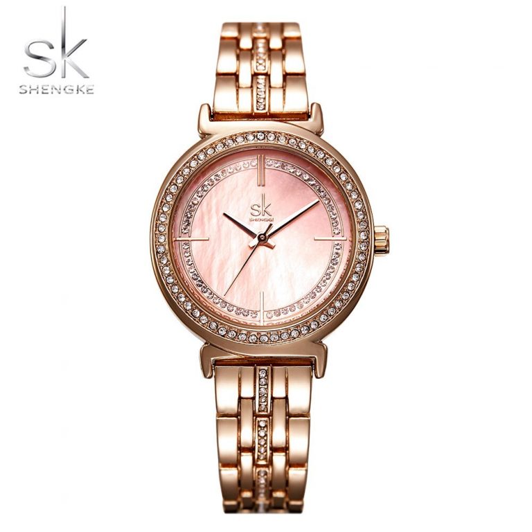 Shengke Rose Gold Watch Women Watches Top Brand