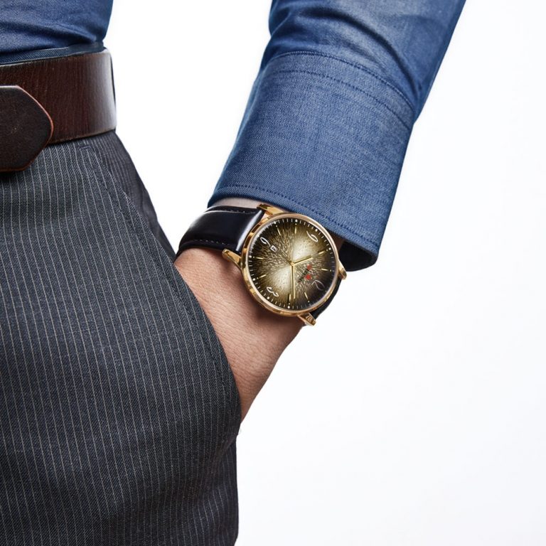 Vogue Black Leather Quartz Mens Wrist Watches Man